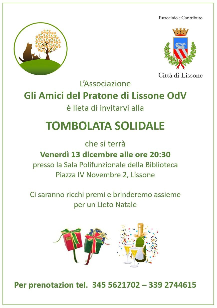 13 Dicembre – Tombolata Solidale